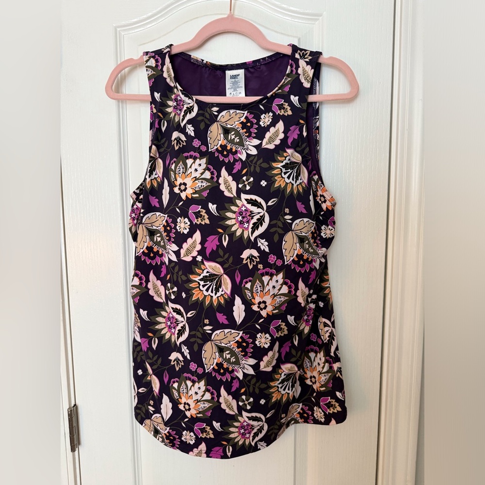 Lands’ End Tank Women’s Swim Top Sz 16